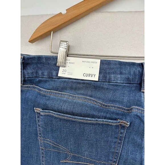 American Eagle Women's Plus Size Jeans Size 20 Curvy Bootcut Dark Wash NWT - Picture 7 of 9